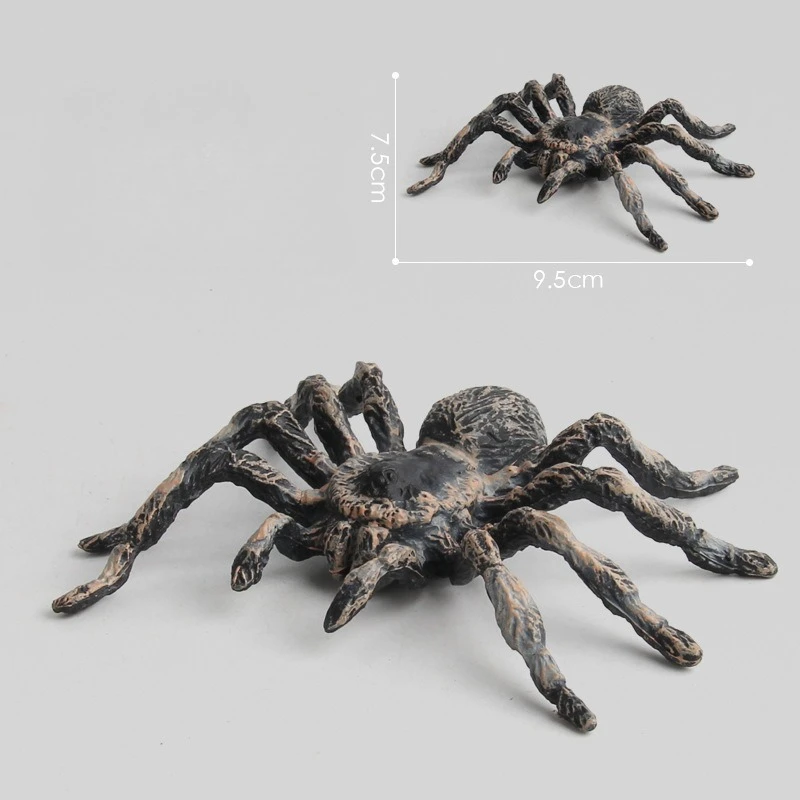1pcs Realistic Wild Animal Spider Model Blue Gray Poisonous Spiders Prank Decor Toy Figures Creative Interaction Craft Toys