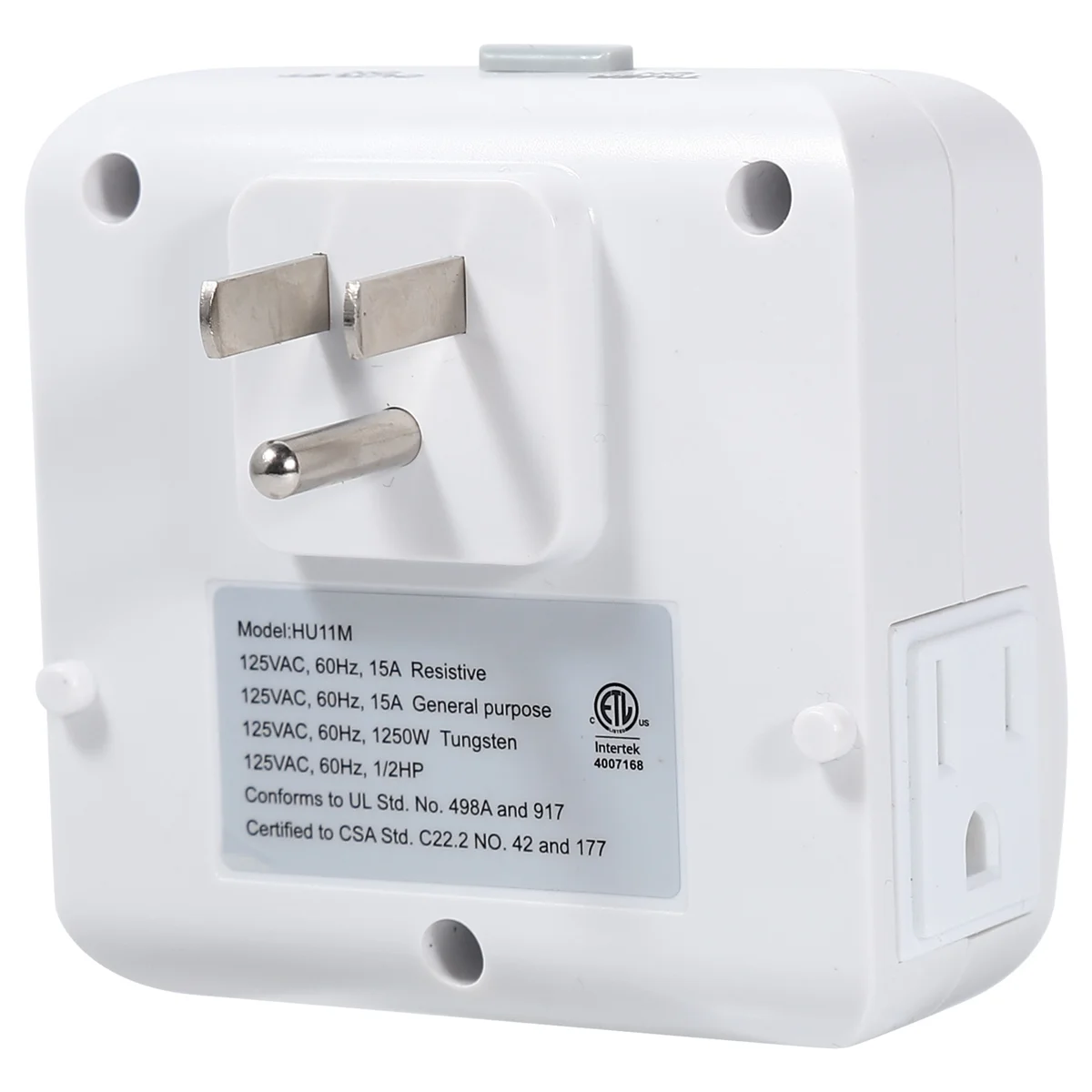 

A002 24 Hour Cycle Plug-in Mechanical Timer, Indoor Timer for Electrical Outlets, Dual 3- Outlets, 125V 15A 2PCS US Plug