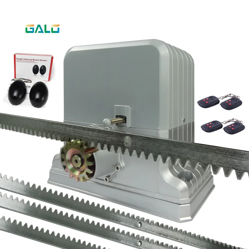 

Full kit 1800KG rolling Sliding Gate Opener Floating door closer with 4m racks photocells light gate controller Optional