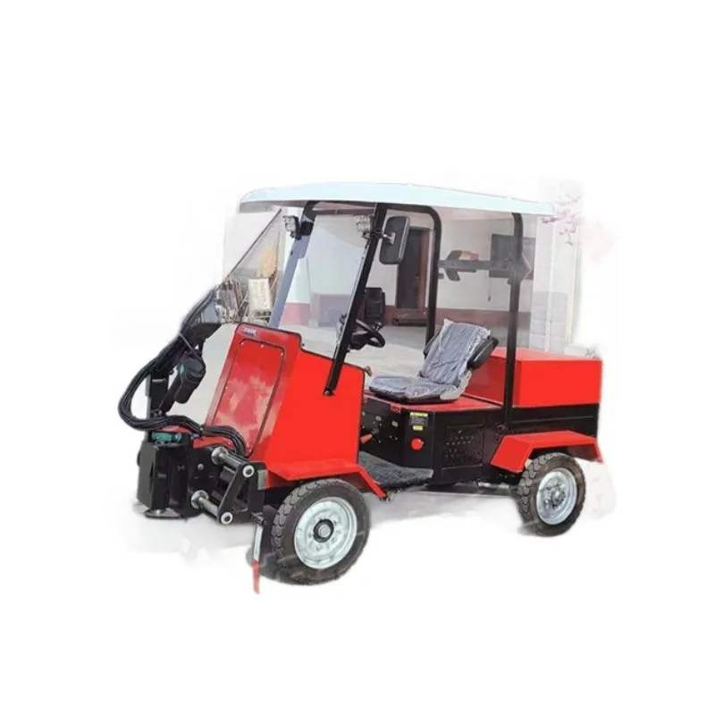 Ride-on electric hedge trimmer, self-propelled side road hedge trimmer