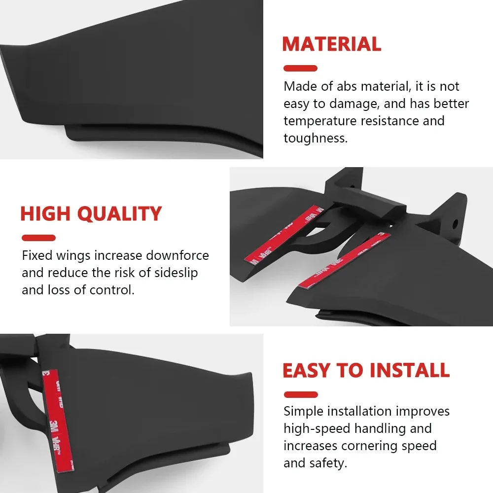 Fit For 1290 Super Duke R RR 2020-2024 Motorcycle Front Lip Fixed Wing Downforce Winglet Aerodynamic Wing Frontal Spoilers Kit