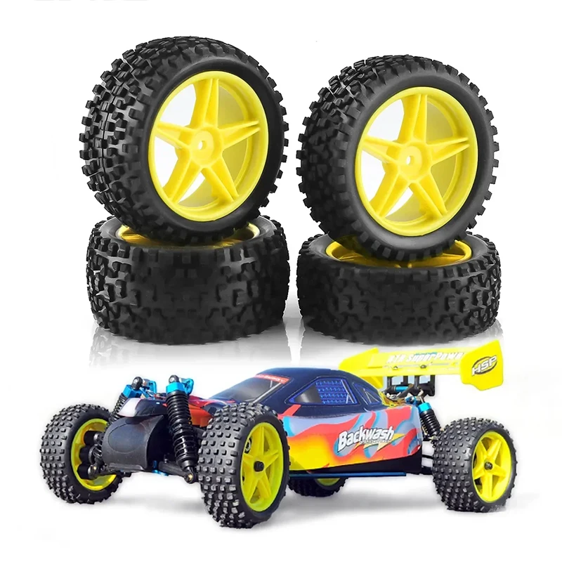 4 pcs Odpornych Na zużycie Opon Terenowych Plastikowa Gumowa Opona Na felgę Do Samochodu RC 1:10 HSP 94107 94166 94106 94155 Ta