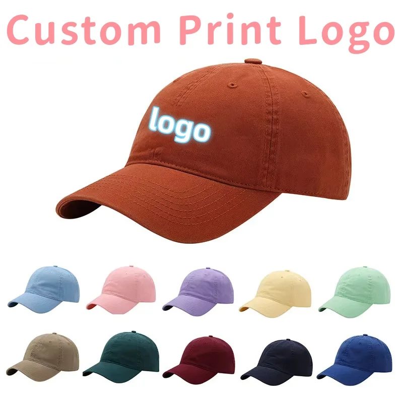 Customized Printed Logo High-Quality Soft Top Breathable Baseball Cap Men And Women Deepened Wide Brimmed Trendy Duck Tongue Hat