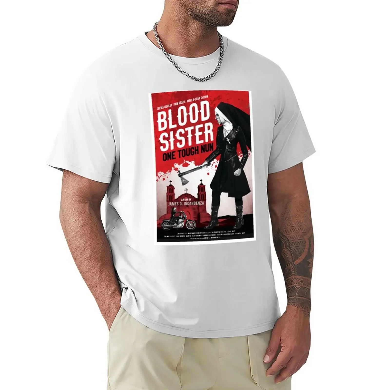 Blood Sister One Tough Nun movie poster Infinite Jest David Foster Wallace T-Shirt Blouse men clothes 2024 heavyweight summer