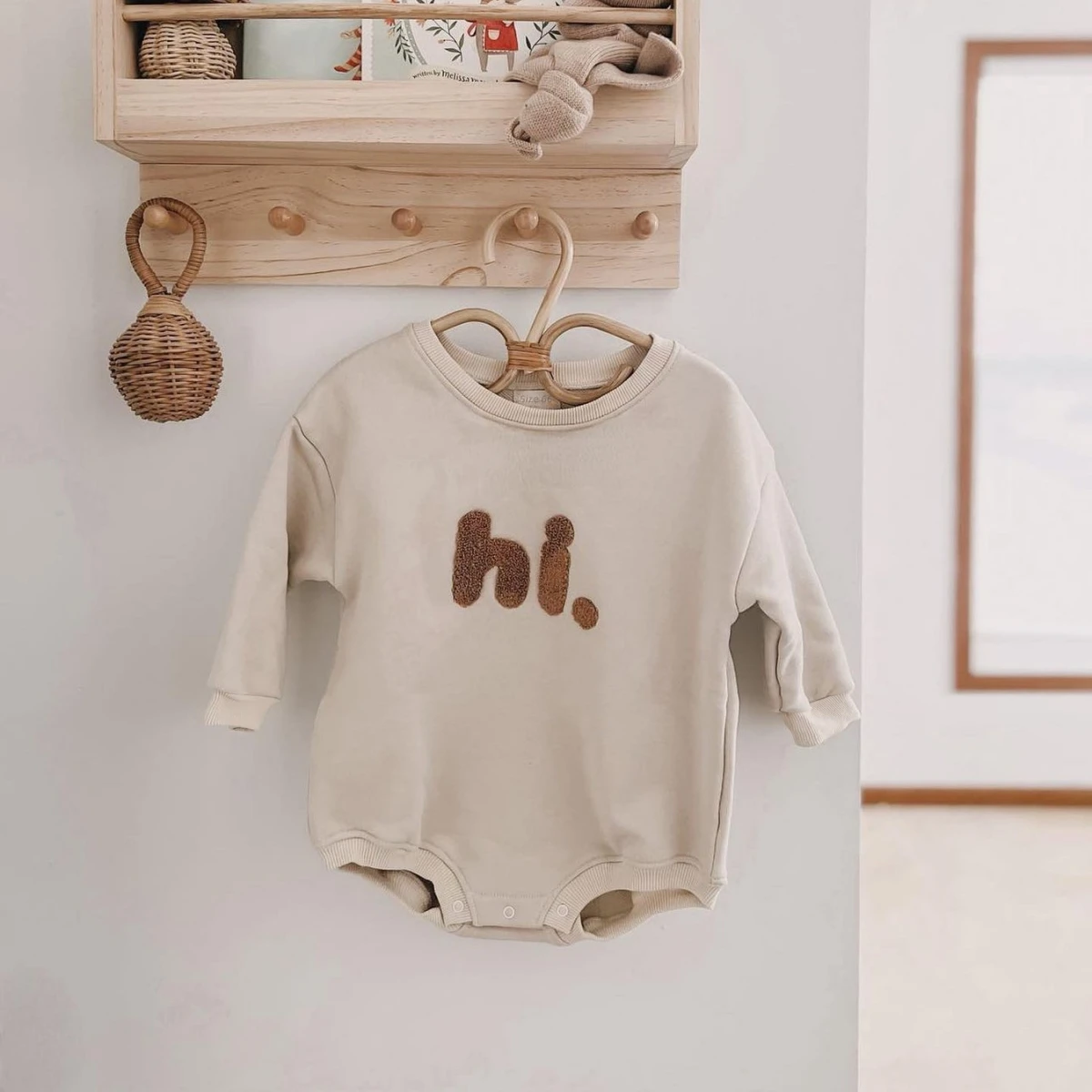 Autumn Newborn Baby Boys Girls Rompers Infant Kids Cotton Long Sleeve Letter Embroider Jumpsuits 0-18M