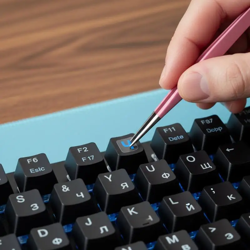 2 Layer Russian Keyboard Sticker Tear Off Film for Desktop Laptop Notebook Durable Material Waterproof Typing Office Study