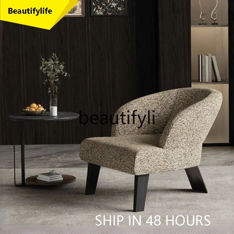 

smt1 Italian minimalist single sofa chair high-end designer home back chair living room bedroom balcony creative leisure chair