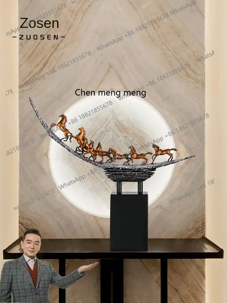 K182K182TT Eight Jun Xiongfeng Copper Horse Ornament Creative Home Living Room Office Desk Surface Panel Customized Company Open