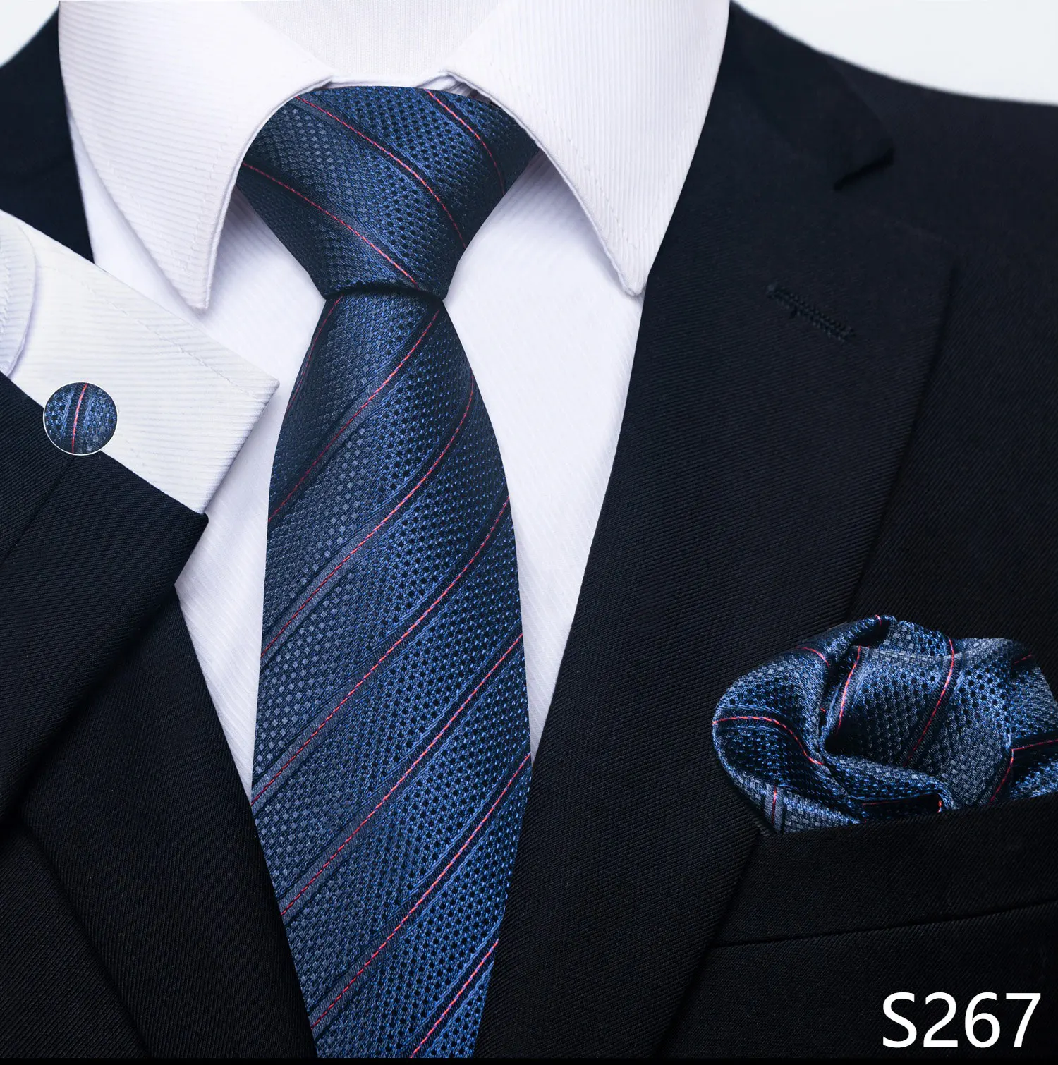 Neue Stil Mode Marke Krawatte Für Männer Grün Floral Krawatte Einstecktücher Manschettenknöpfe Set Krawatte Anzug Zubehör Fit Formale Party – Detail 20