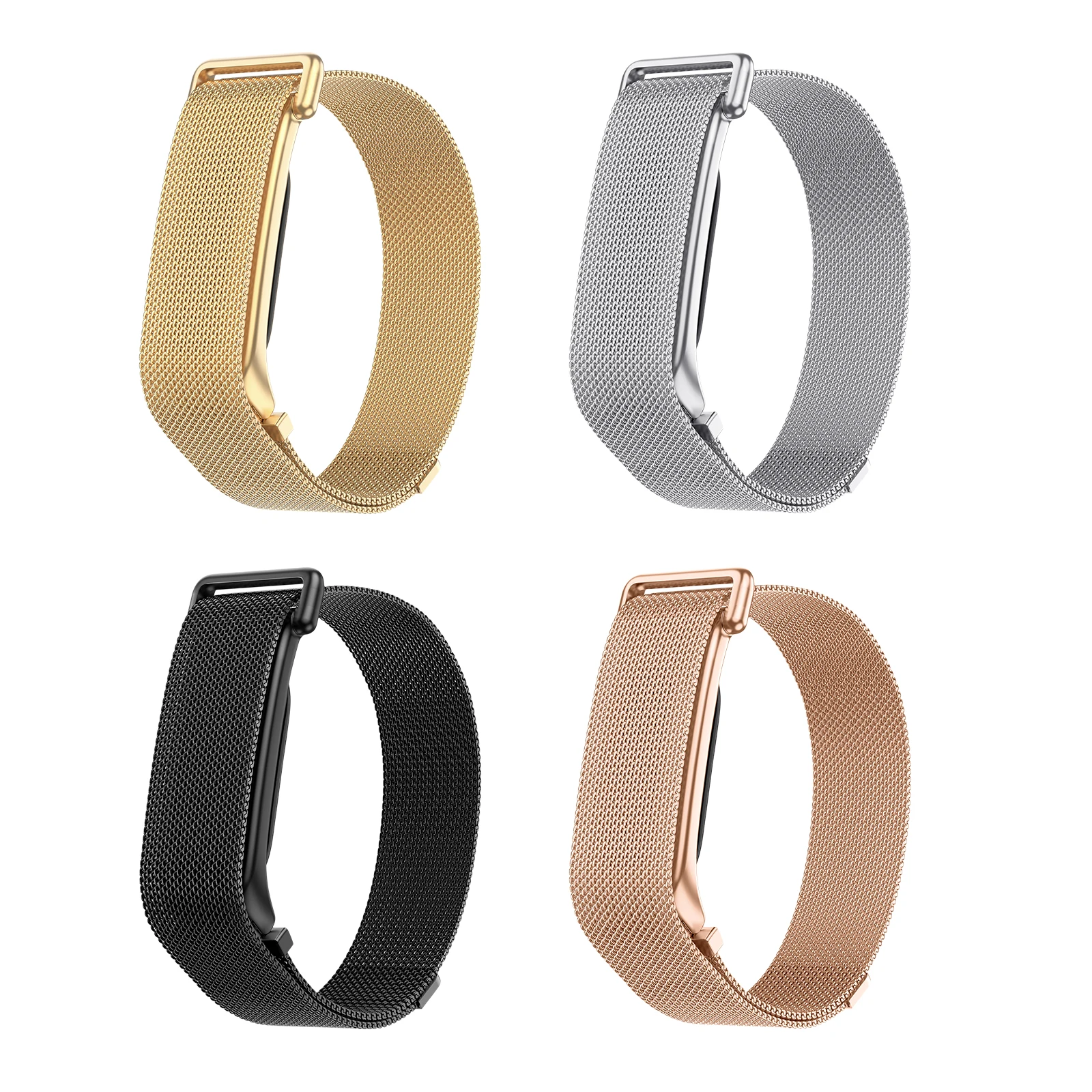 For Google Fitbit Air Hook and Loops Strap Band Rust Proof Quick Release Wristwatch Straps Breathable for Outdoor Travel Commute
