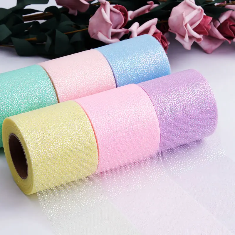 25yards 60mm Hyun Color High Density Organza Stain Ribbon DIY Hairbow Crafts Gift Bouquet Wrapping Supplies Sewing Accessories
