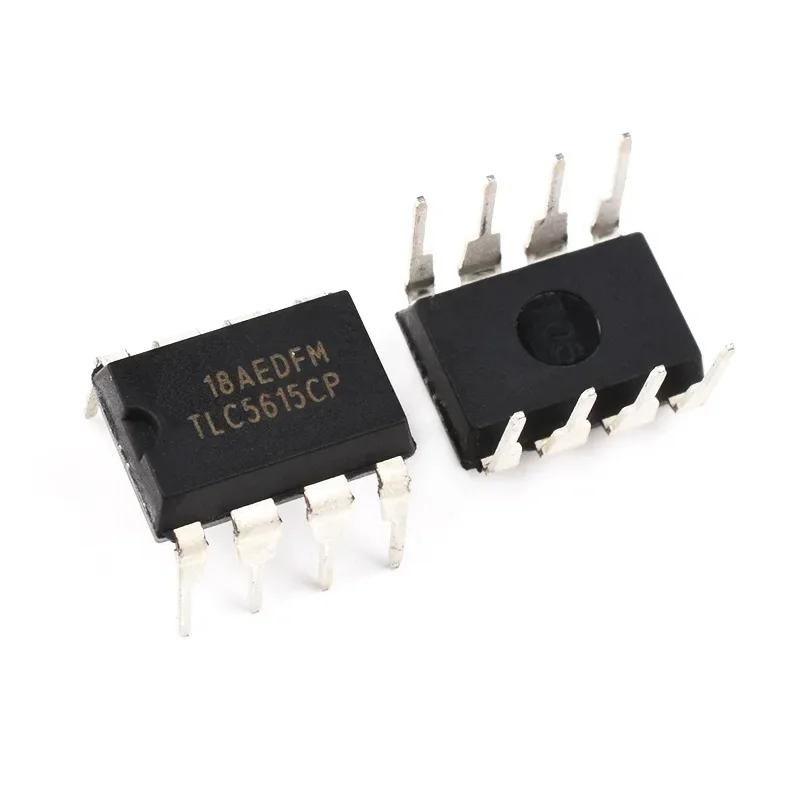 2PCS TLC5615CP 10-bit digital-to-analog converter D/A DA converter DIP-8