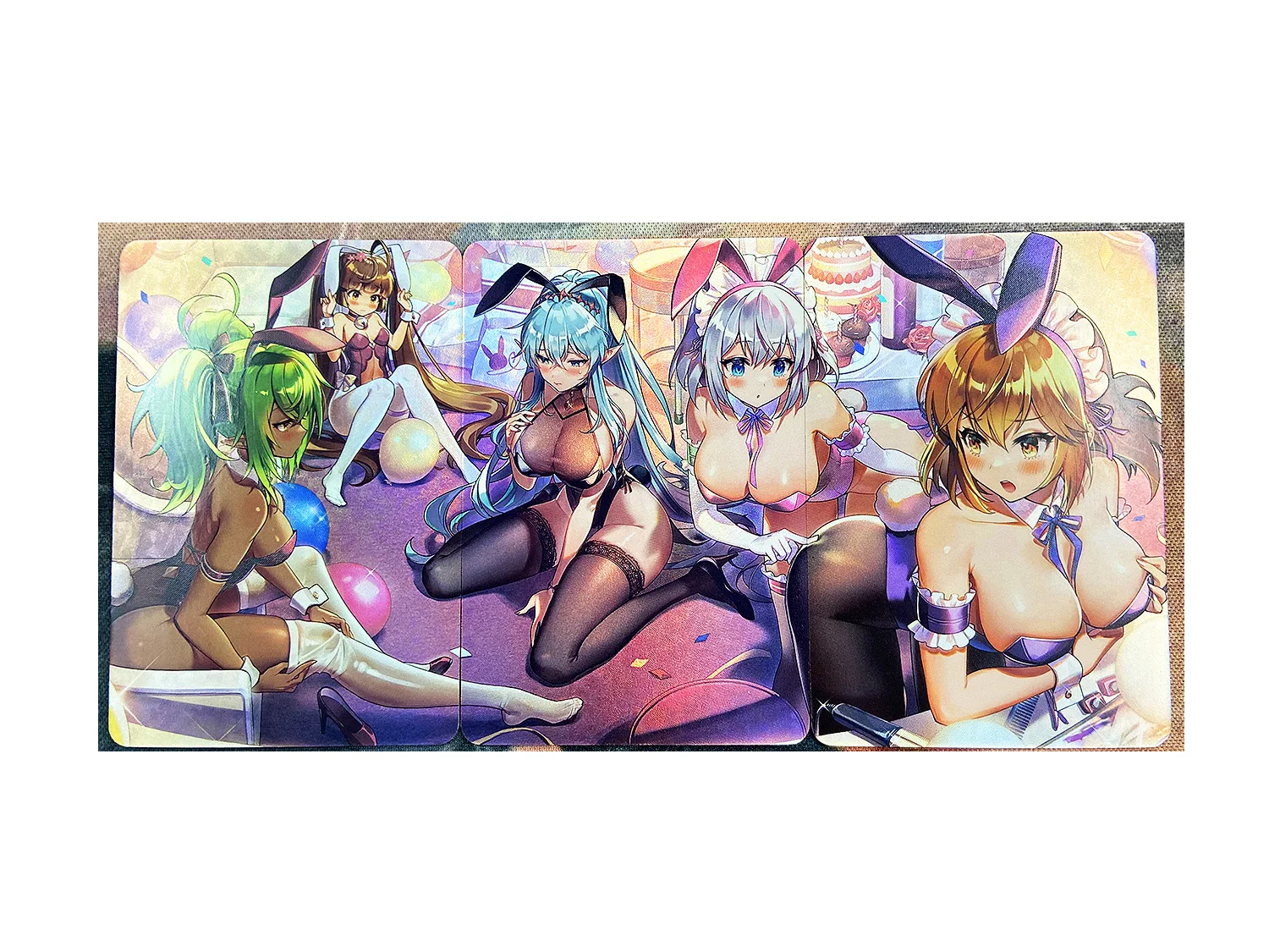 3pcs/set ACG Dragon and Maiden Symphony 3in1 Refraction Sexy Girls Toys Hobbies Hobby Collectibles Anime Game Collection Cards