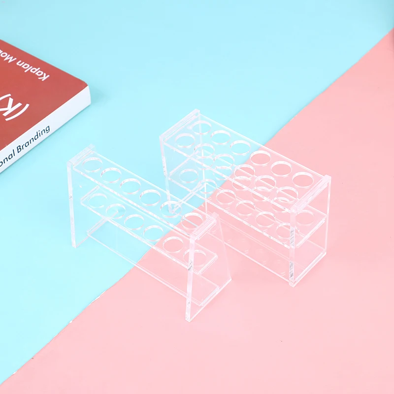 1piece/lot 10ml Test Tube Rack Holder Organic Glass Test Tube Stand Support