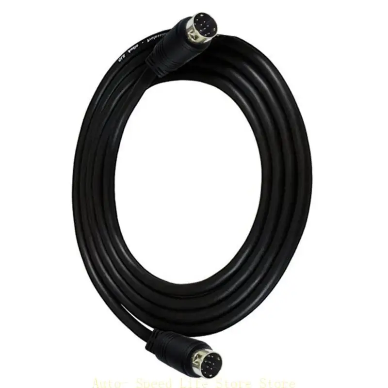 

02DA Mini Din 9pin Male To 9pin Male Extention Adapter Cable for DVDs Home Sound Cards Entertainment System
