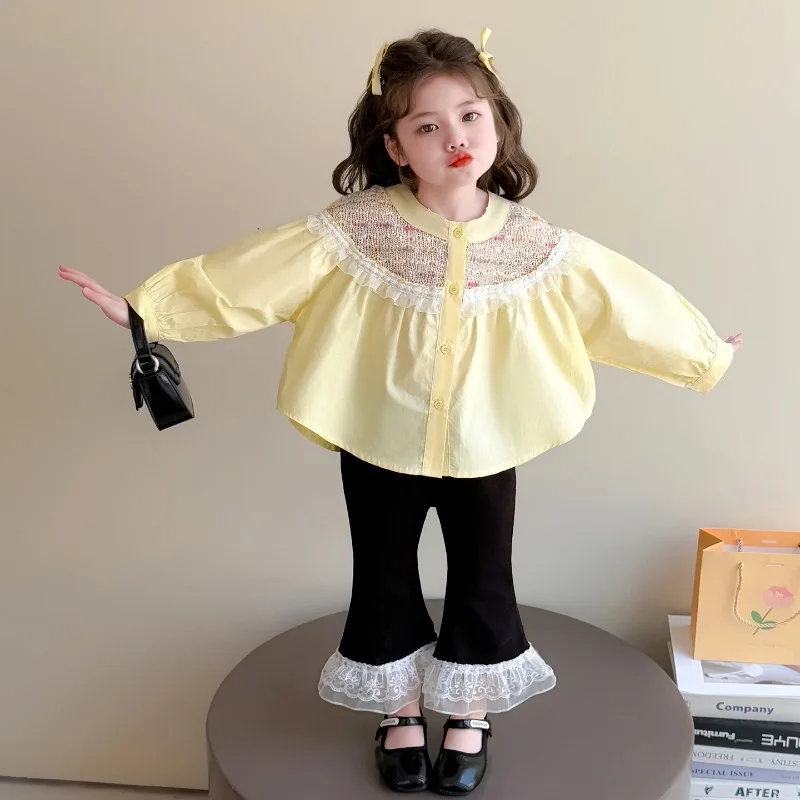 ensemble-chemise-en-dentelle-patchwork-pour-filles-nouvelle-version-coreenne-pour-enfants-pantalon-a-cloche-ensemble-deux-pieces-printemps-automne-2025