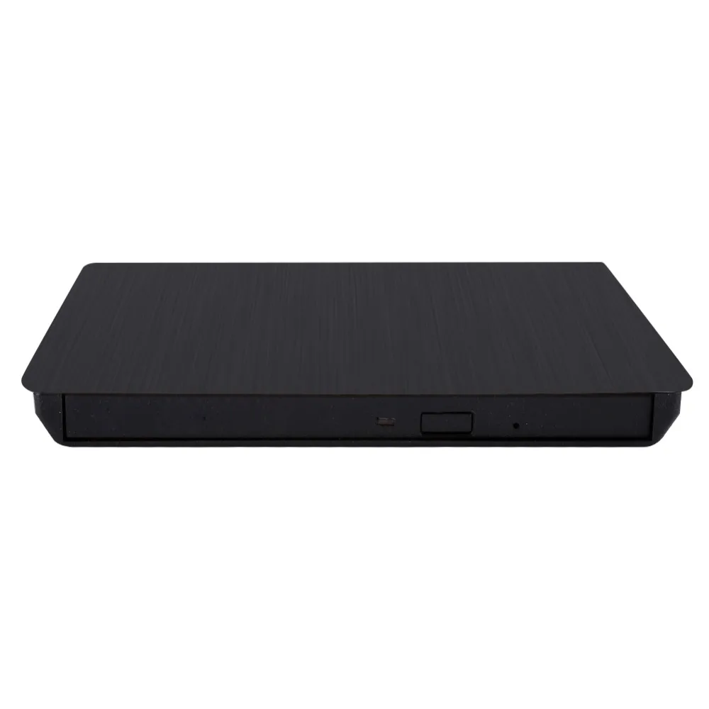 Portable 9.5mm External CD DVD Drive Slim Plug and Play CD Burner USB 3.0 Black External CD Drive Data Backup