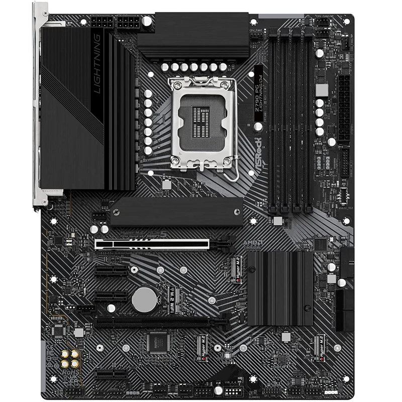 Nowy ASROCK Z790 PG Lightning/D4 DDR4 DIMM sloty 128G 5333 +(OC) atxobsługuje 13. Gen i 12. Gen Intel Core procesory (LGA1700)