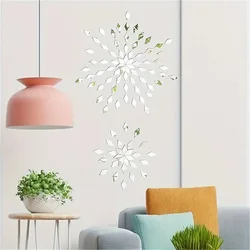 200 Pieces Diamond Shape Mirror Mosaic Tile, Acrylic Small Mirror Self Adhesive Craft Tiny Mirror Tiles for Wall Art Project
