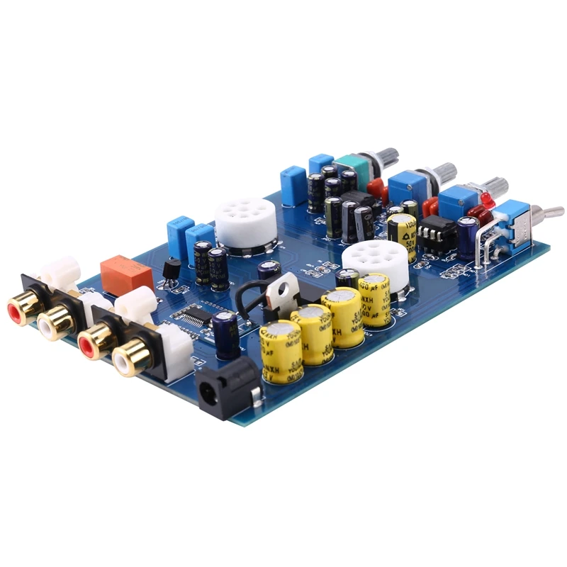 A56G-NE5532 DC12V2A Bluetooth 4.2 HIFI Preamp 6J5 Home Audio Tube Amplifier Fever Bile Preamp Tone Board 470UF/25V