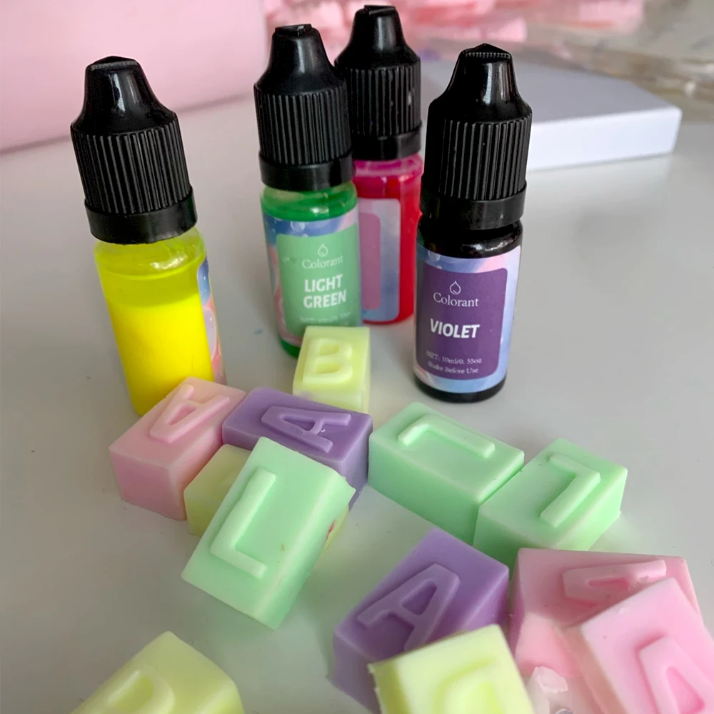 10ml Candle Soap Dye Resin Pigment 24 Color Liquid Colorant for DIY Candle Soap Mold Making Handicraft Material Supplies Pigment