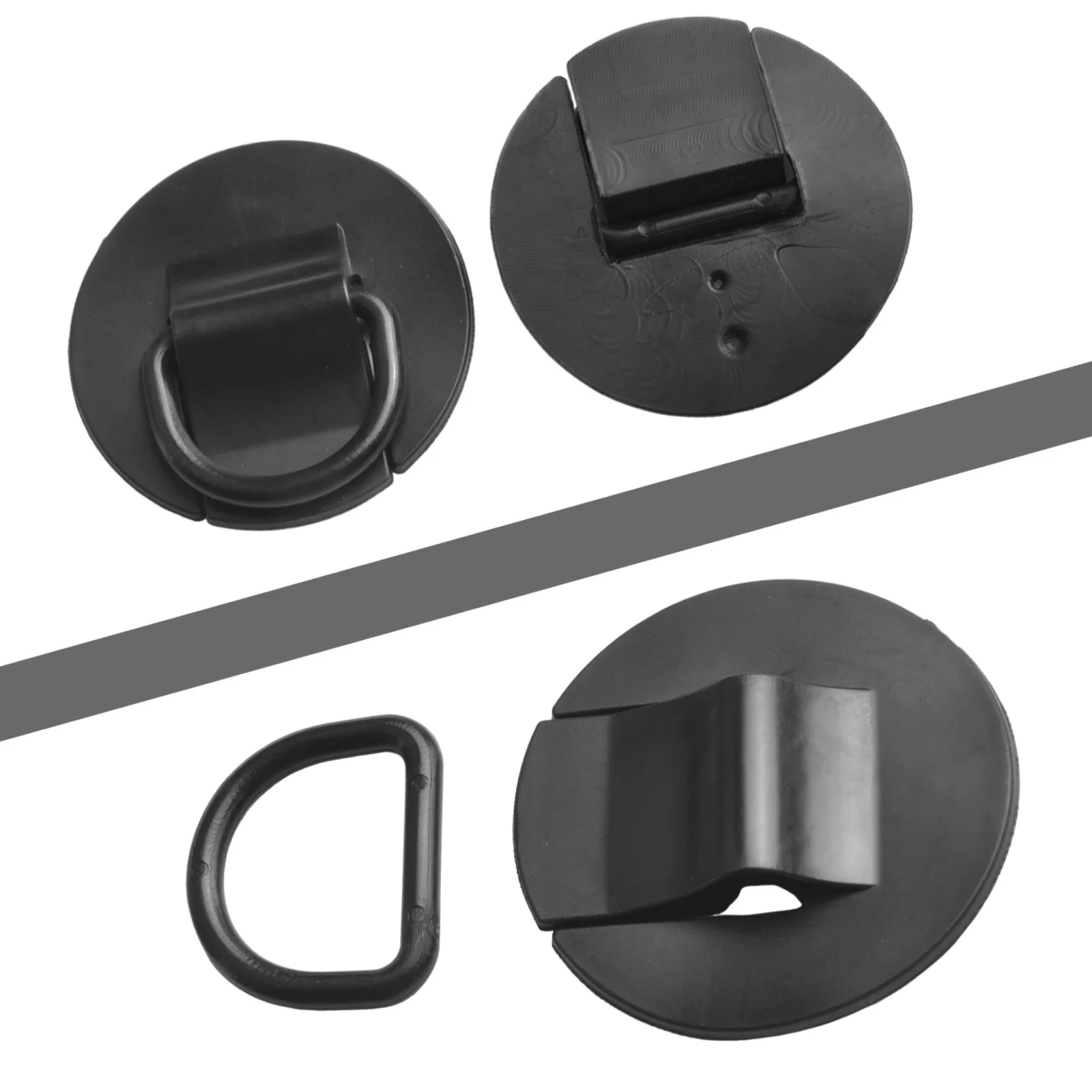 Practical New D-Ring Patch Patch Patches 4 D-Ring Patches 6 Cm Diameter 6*6cm Black/white Canoes Stand-up Paddle Boards