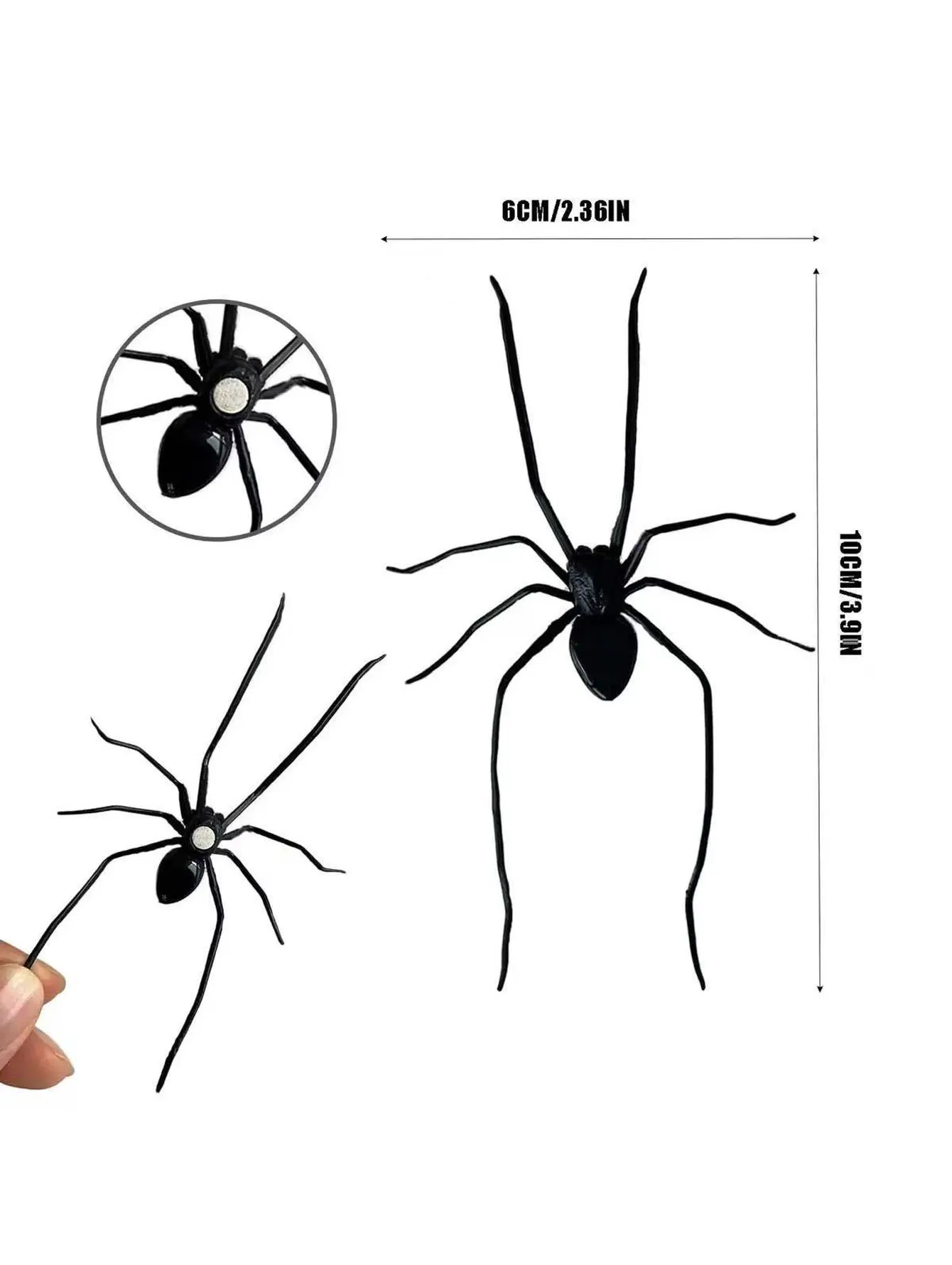 1Pc Big Spider Fridge Magnet, Funny Prank Horror Magnetic Decor, Suitable for Kitchen, Whiteboard, Locker Multi-Scene Decoration