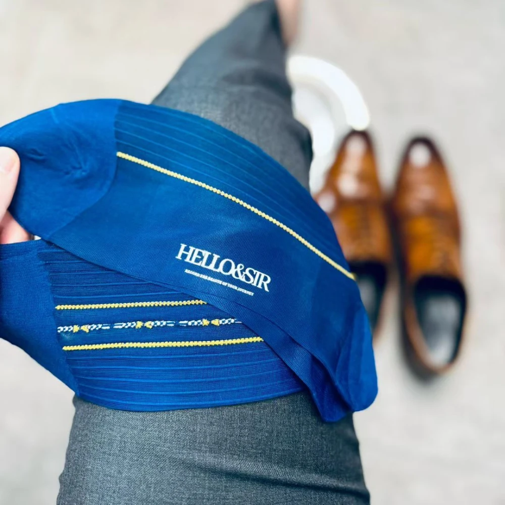 

Мужской деловой костюм, носки, ограниченная серия, 13 цветов, высокое качество, джентльменские формальные дышащие эластичные носки до середины икры, подарки