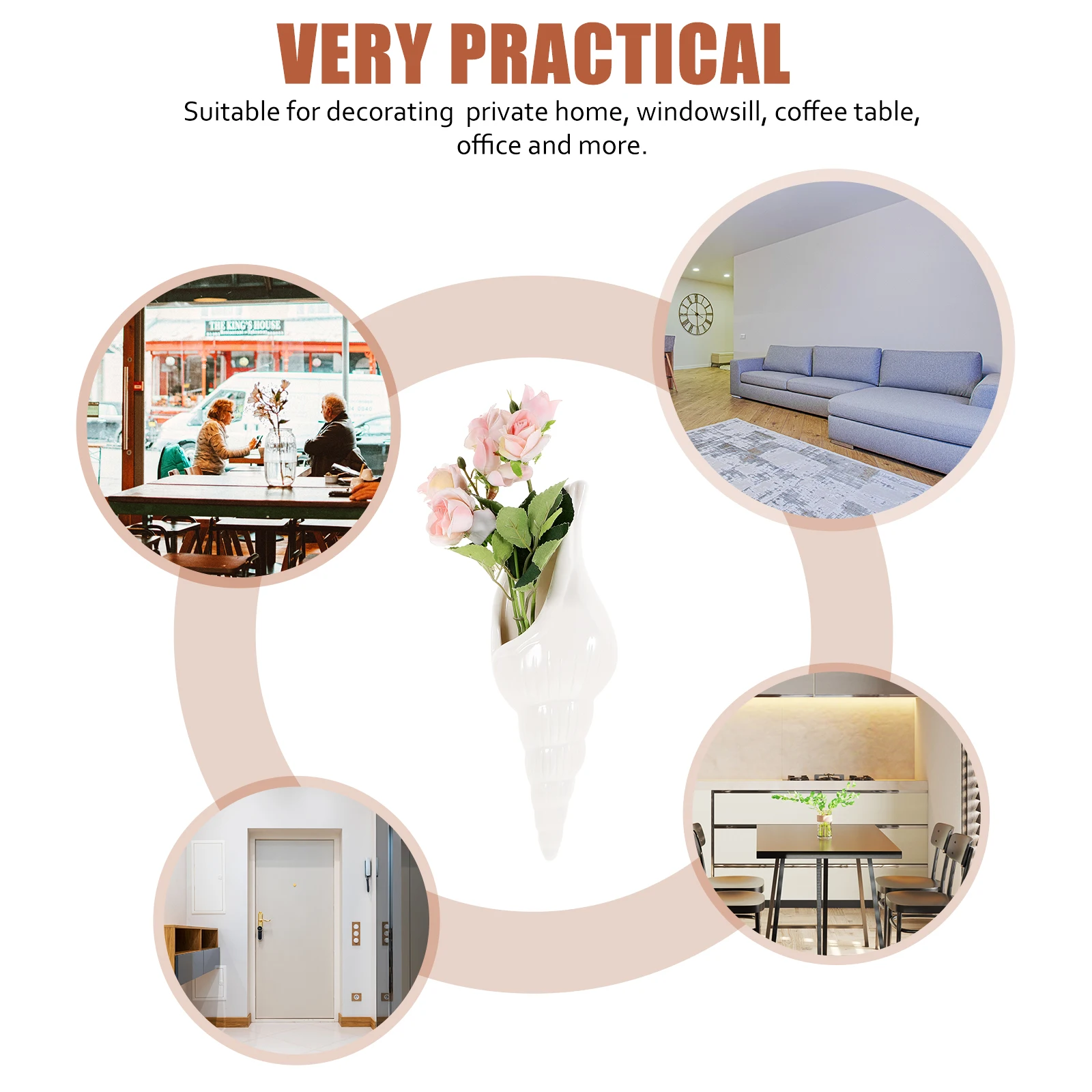 

Mounted Ceramic Vase Minimalist Wall Flower Pot For Home Decor Bedroom Kitchen Wall Hanging Planter Small Vases For