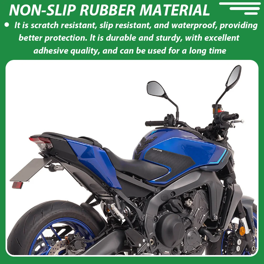 For Yamaha MT-09 2024-2026 MT09 Tank Pad Non-slip Side Fuel Tank Pad Stickers Waterproof Rubber Sticker Motrocycle Accesorios