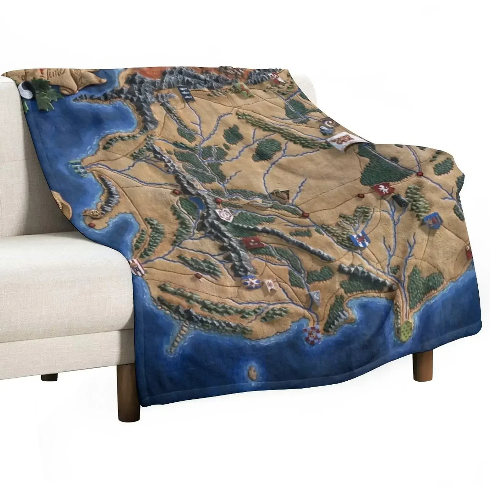 

Fantasy Wheel of Time Map Throw Blanket for babies Soft Plush Plaid Blankets