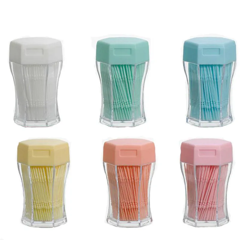 200 قطعة/المجموعة البلاستيك المزدوج رئيس نحى مسواك لينة العناية بالفم 6.2 سنتيمتر حار بيع الخيط مسواك الأسنان الرعاية خيط الأسنان المحمولة #3