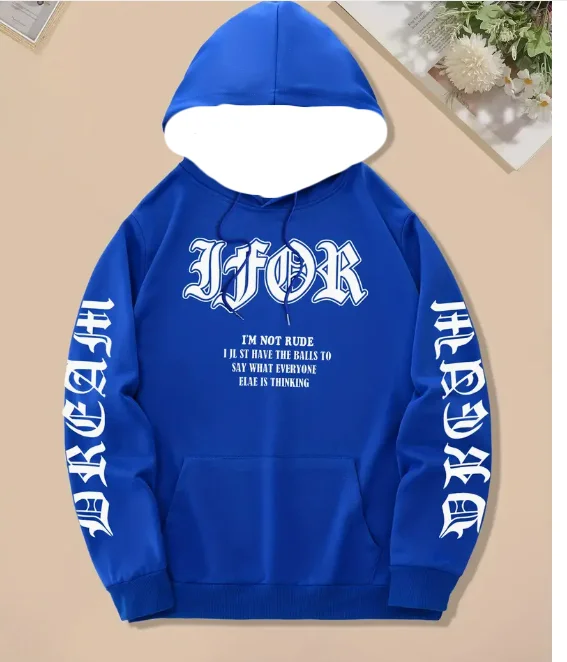 

2025 Autumn and Winter Men Sweatshirt Men's Letter Print Hoodie Graphic Hooded Hoodies Hombre Y2k Hip Hop Women Hoodie Tops