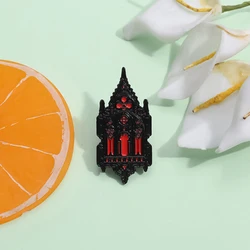 New Magical Church Hard Enamel Pin Gothic Mysterious House Lantern Metal Badge Brooch Backpack Clothes Jewelry Lapel Pin Gift