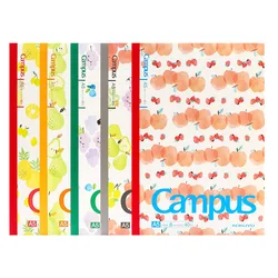 KOKUequilibre-Carnet de notes fruits, bloc-notes d'apprentissage pour étudiants, reliure sans fil, livre de ligne horizontale, copie de surface douce, campus, A5, B5, 8mm