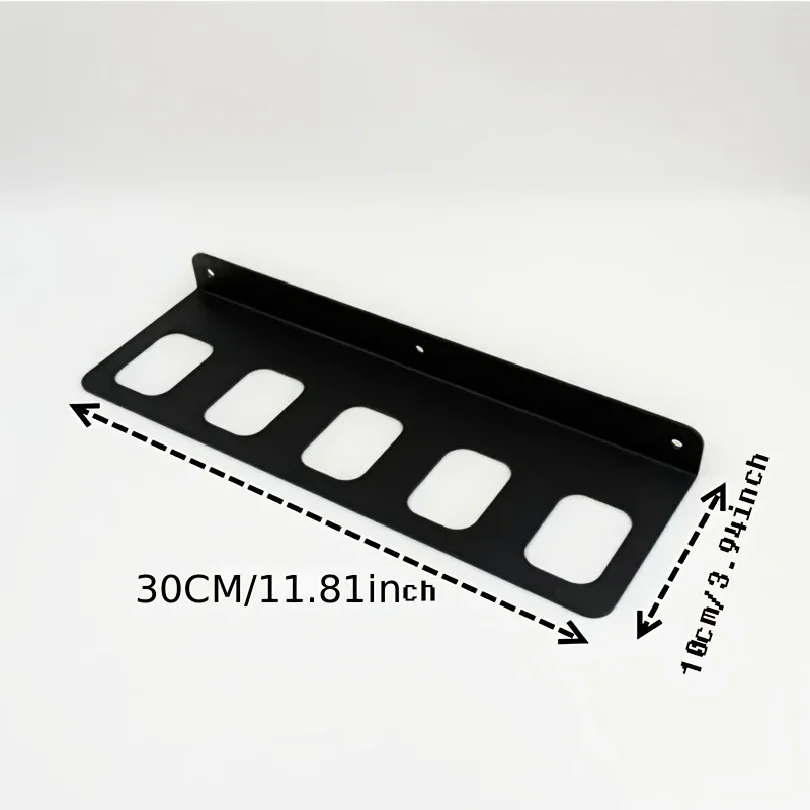 1pc Metal Hammer & Mallet Holder Wall-Mounted Tool Organizer with Powder-Coated Black Finish - Heavy-Duty Space-Saving Design