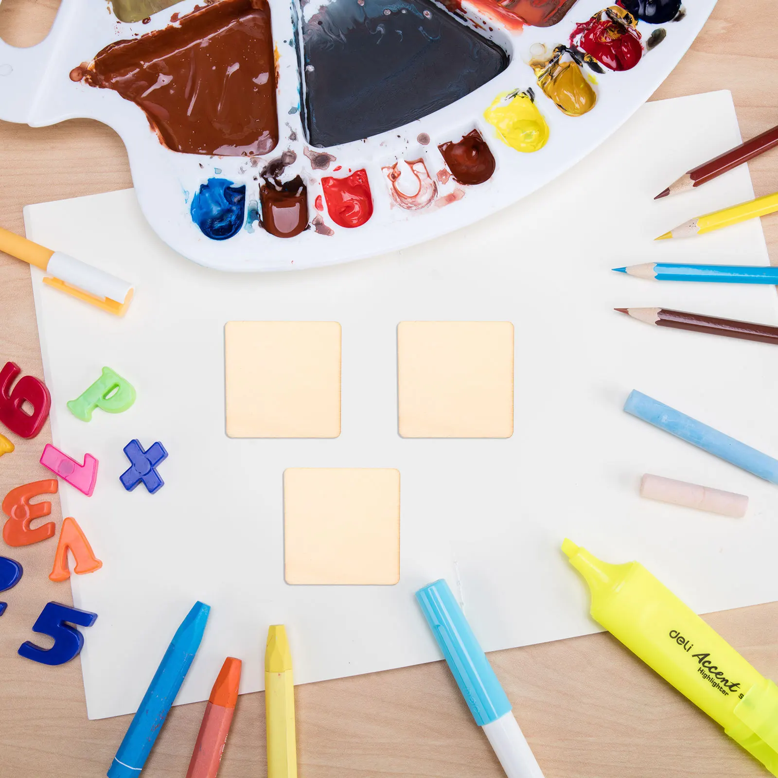 

10 шт. деревянные квадратные кусочки дерева, пустые DIY ремесленные ломтики для рисования, рисования, свадебного декора, незавершенные доски из натурального дерева