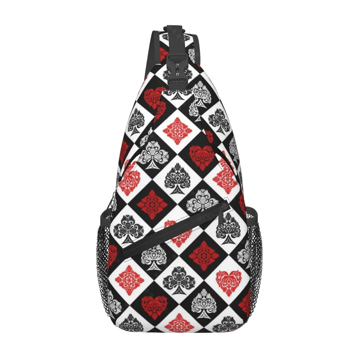 

Playing Cards Design Sling Bag Travel Crossbody Backpack Chest Bags Lightweight Casual Shoulder Daypack for Sport Hiking