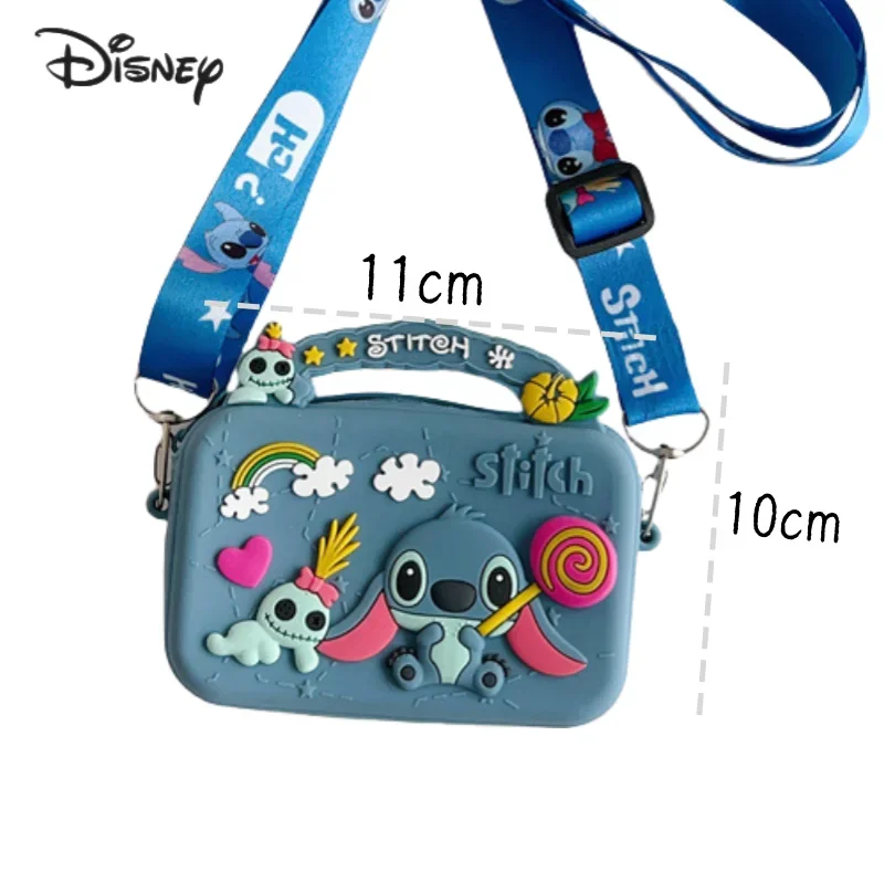 Disney Stitch New Disney Wallet Fashion Card Cartoon One Shoulder Diagonal Cross Bag Cute Stitch Multi functional Storage Bag