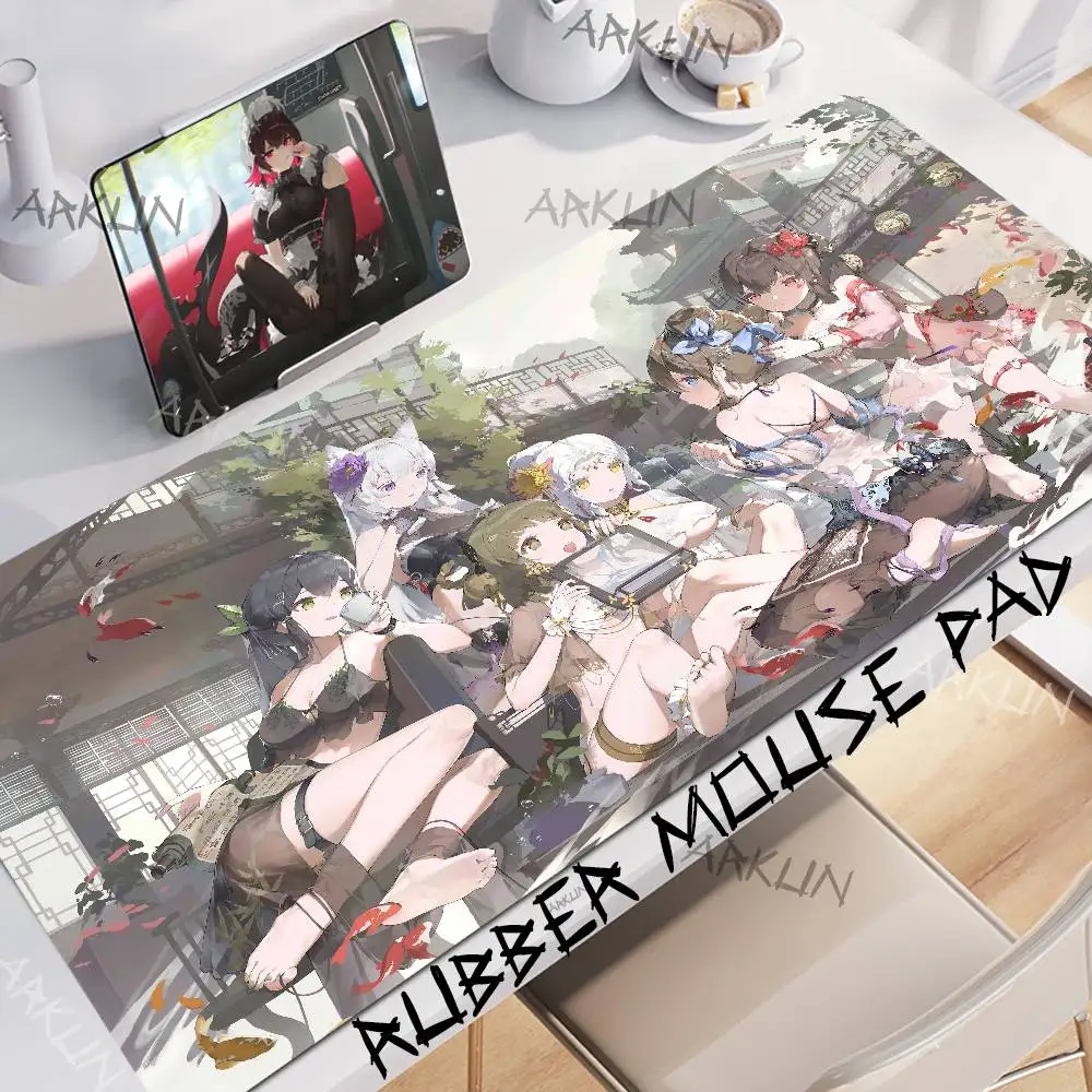 

Большой роскошный модный коврик для мыши с милой девушкой, большой игровой коврик для мыши XXL 900X400, коврик для компьютерного стола для геймеров