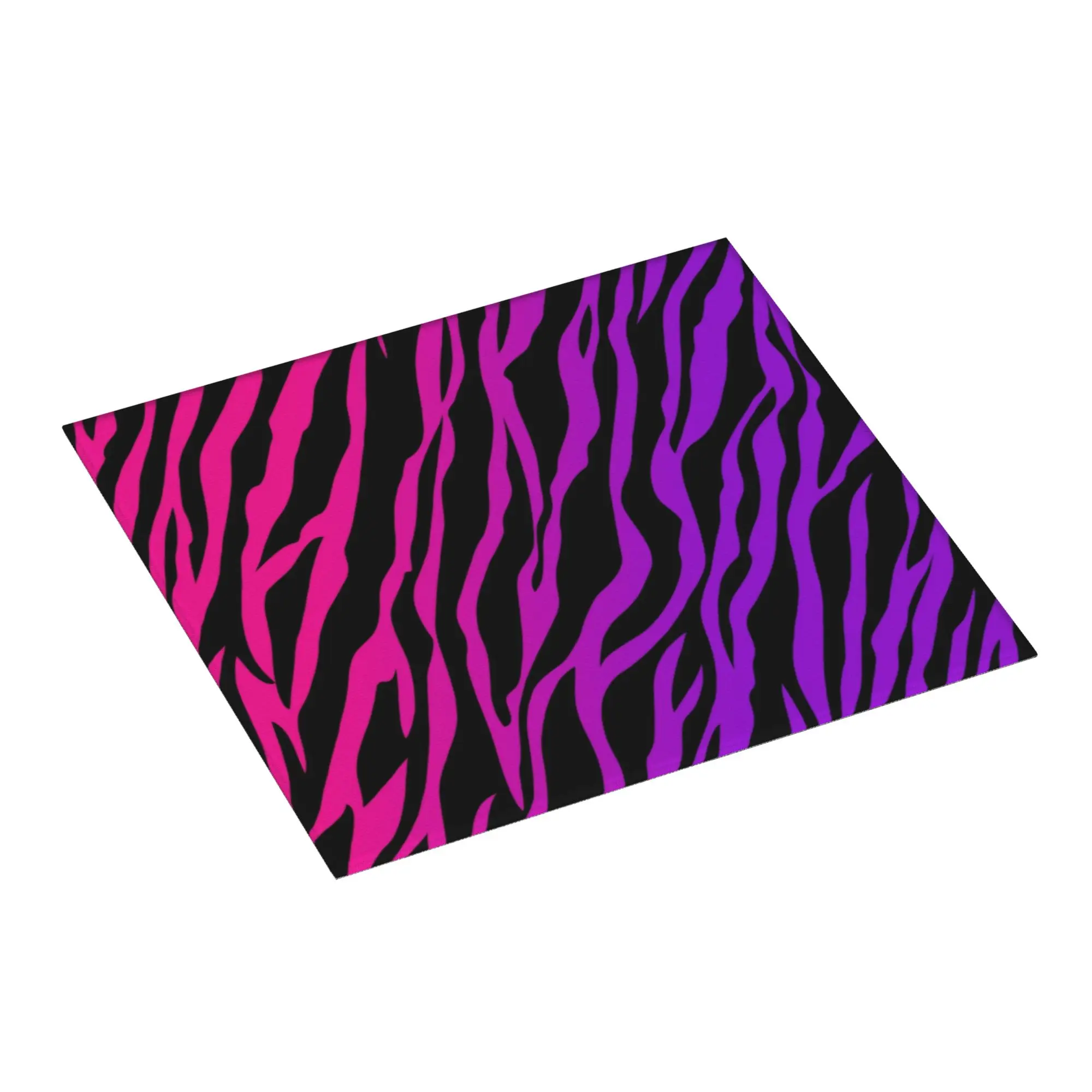 Purple Zebra Print Pattern Non‑Slip Waterproof Absorbent Barware Tableware Oil Proof Reusable  Bathroom Drying Mat For Kitchen