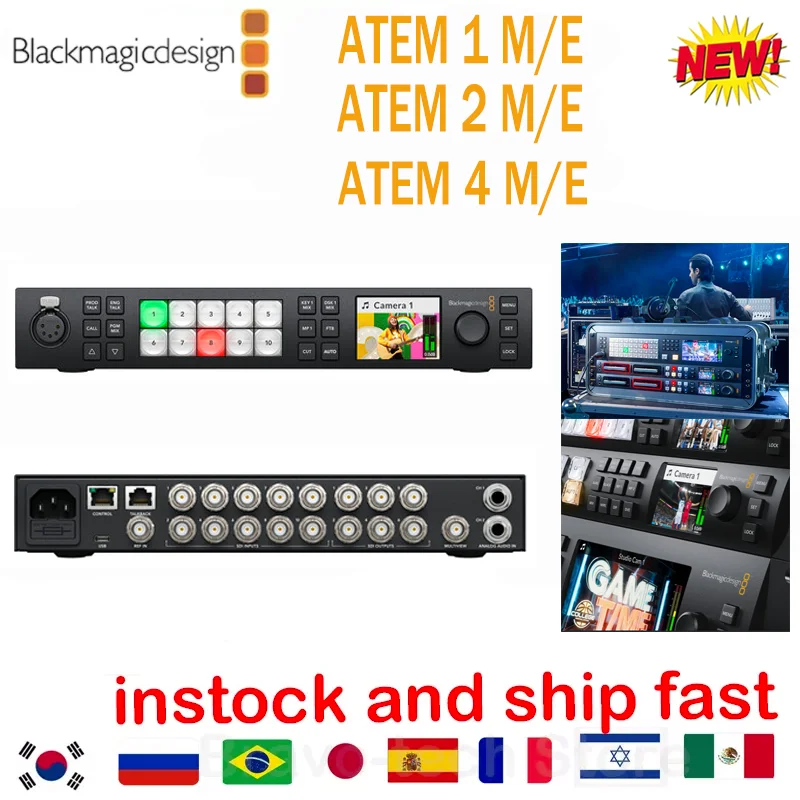 Blackmagic Design ATEM 1 M/E ATEM 2/4 ME Constellation HD Live Production Switcher Webcam Output 1080p 16-Multiview