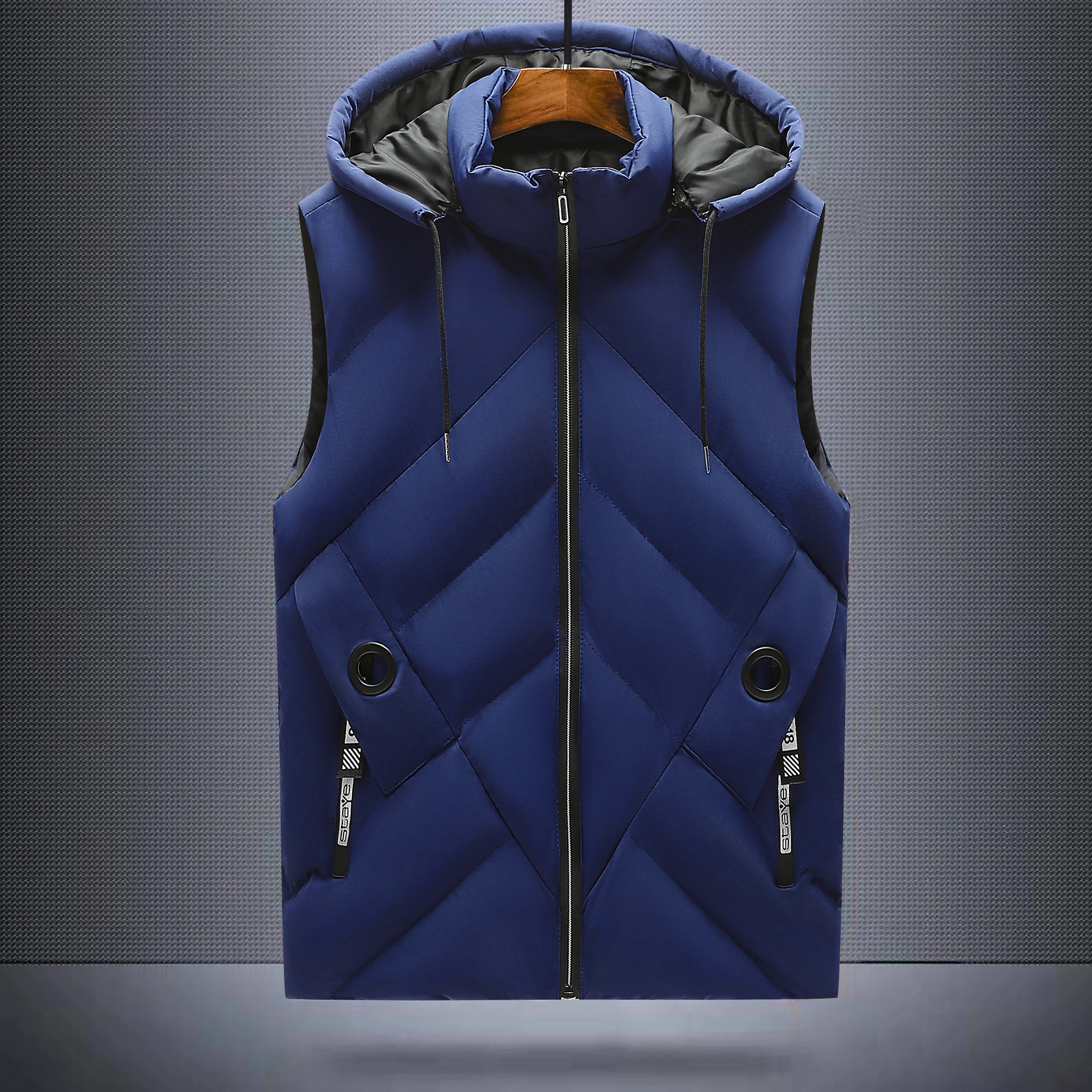 Moda giovanile popolare gilet invernale in cotone da uomo caldo autunno e inverno da uomo con cappotto di tendenza della moda della personalità