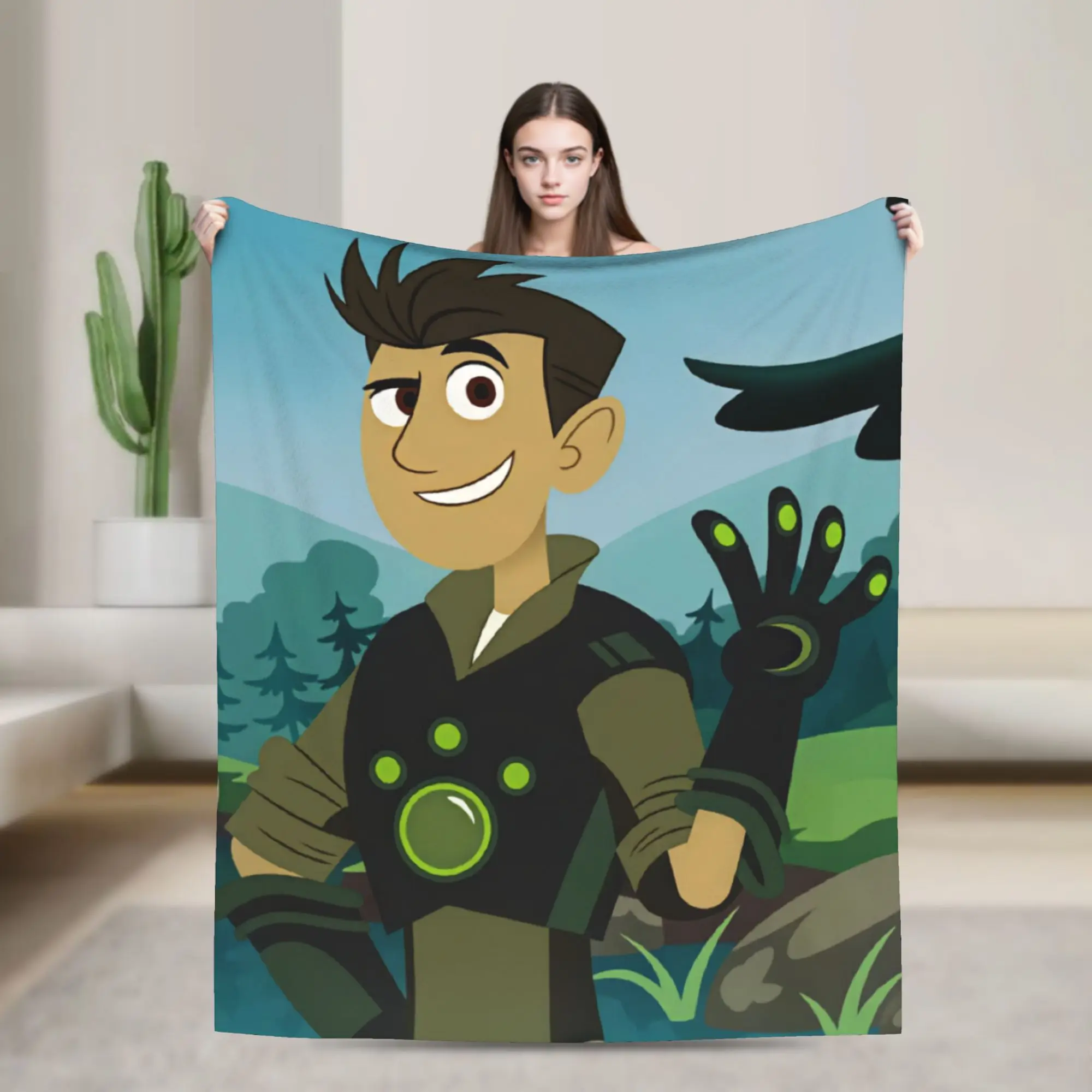 Wild Kratts Warm Soft Blankets  Picnic Plush Bedding Throws Street Trend Couch Chair Flannel Bedspread Sofa Bed Cover