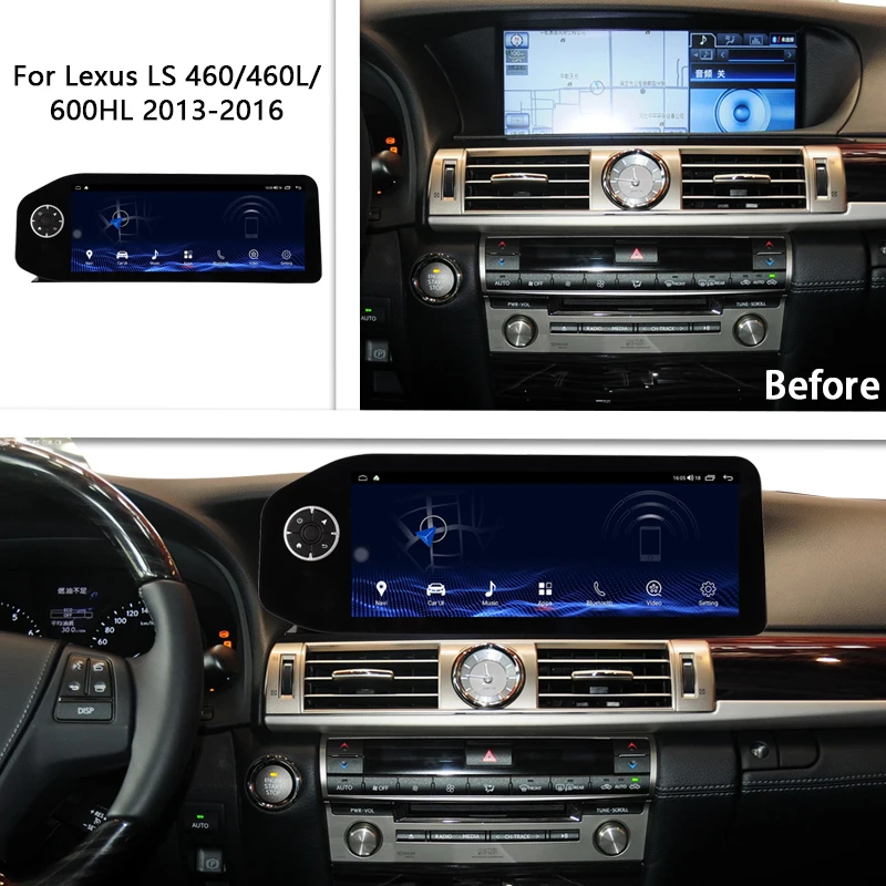 12.3inch Car Radio For Lexus LS 460/460L/600HL 2013-2016 1920*720 UIS 7862s 8-core 8+256gb Car Navigation CarPlay Multimedia GPS