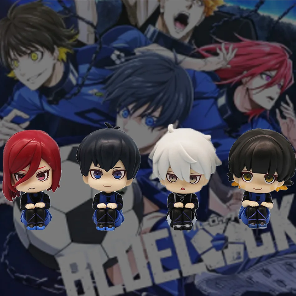 Isagi Yoichi Doll Blue Lock Action Figures Q Versione Chigiri Hyoma Bachira Meguru Nagi Seishiro Figura PVC Ornamento Giocattoli
