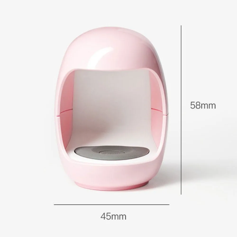 Lâmpada de unha LED PP fofa alimentada por USB Mini lâmpada de unha em gel de secagem rápida em forma de casca de ovo lâmpada de cura em gel