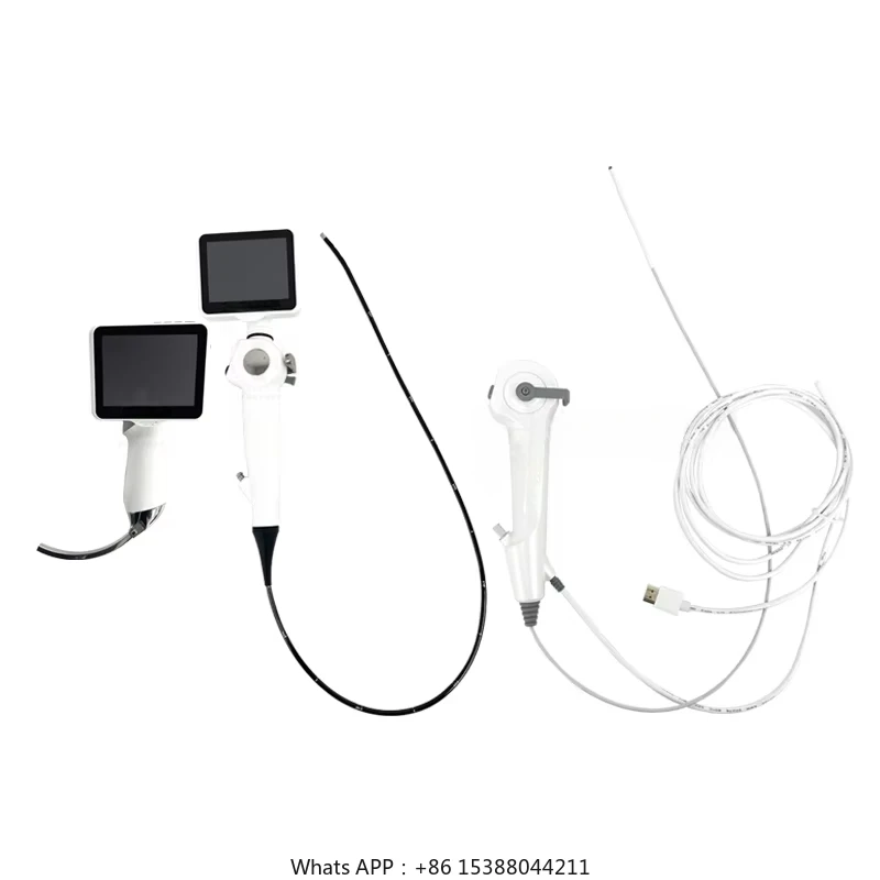 Medical Endoscope Equipment Video Cystoscope Portable Source Light Ent Stainless Steel Flexible Fiber Optic Laryngoscope