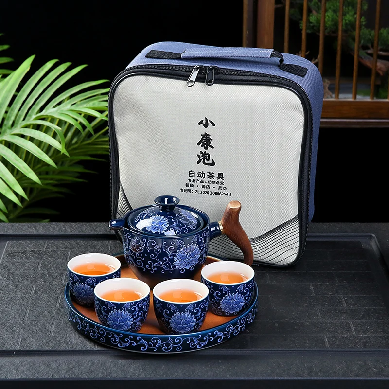 New Style More Capacity Chinese Kung Fu Tea set Travel Tea set Ceramic Portable Tea set Teapot Tea Maker Infuser Teacup