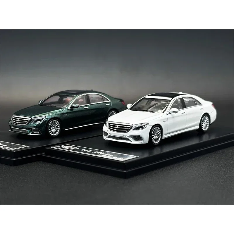 KING 1:64 S65 W222 Metal WHITE Green Diecast Diorama Car Model Toys